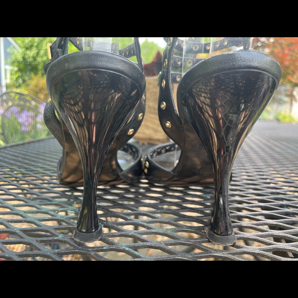 EUC - Via Spiga Sexy Strappy Heels with Eyelet Grommet Details - Picture 7 of 14